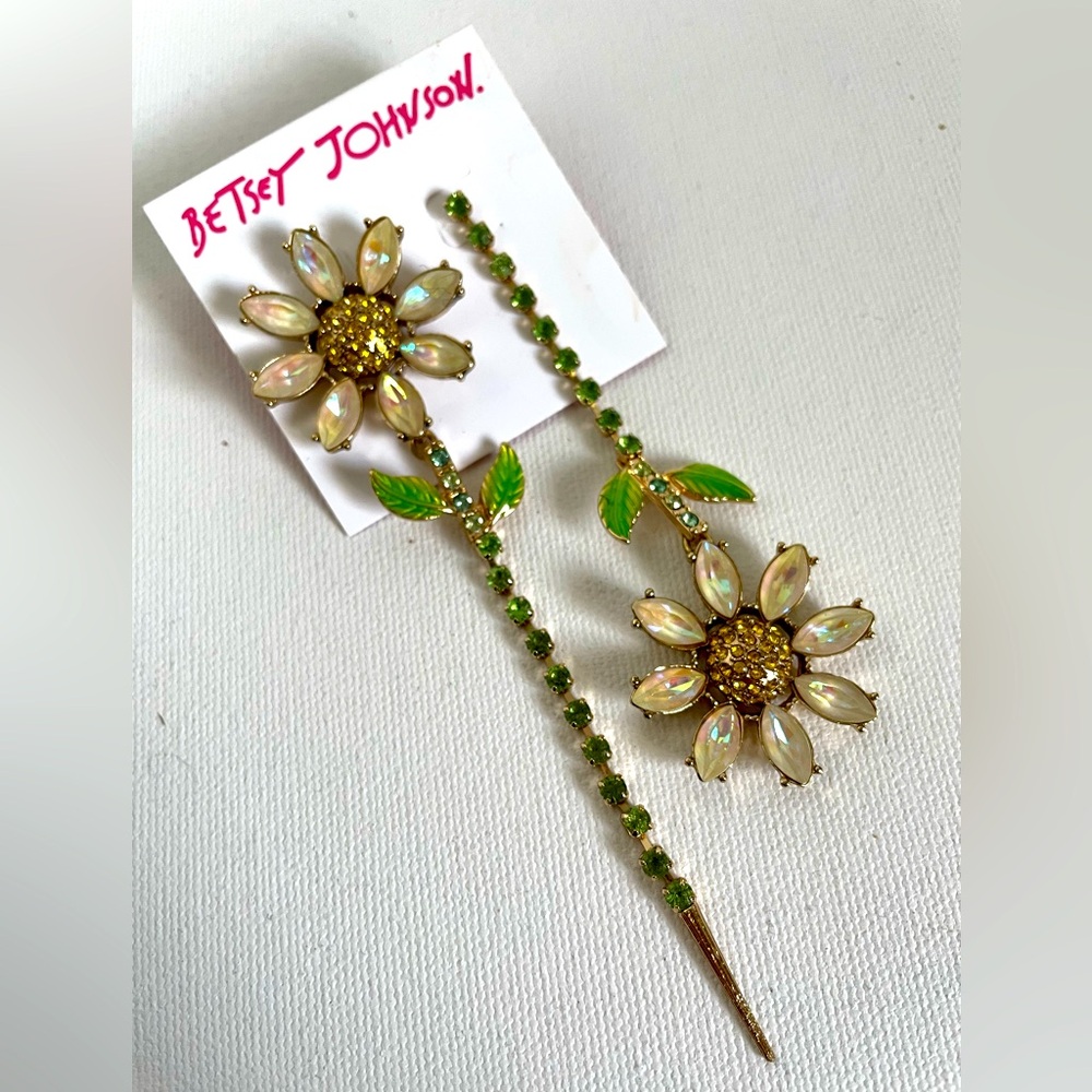 Betsey Johnson floral earrings